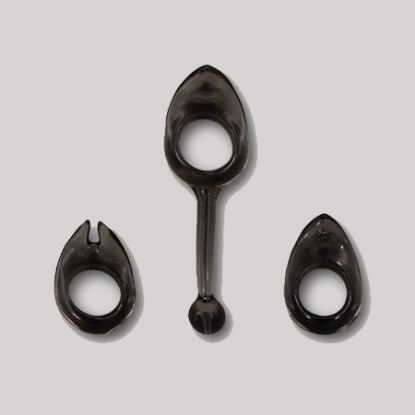 Picture of Erekcijas gredzeni Expandable cock rings (0131) melnie