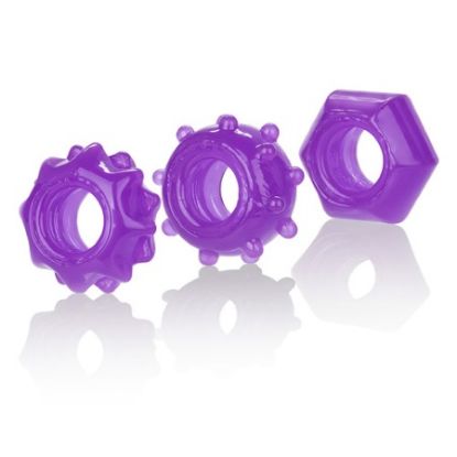 Attēls Erekcijas gredzeni Reversible ring set (0131) violetie
