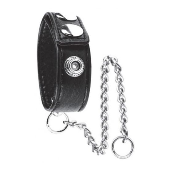 Изображение Эрекционное кольцо Snap cock ring with 12 leash (1107)