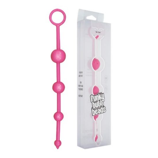 Attēls Anālā vitene Funky butt beads (1229) rozā