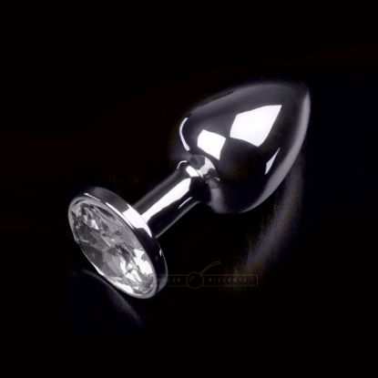 Изображение Фалоимитатор Jewellery plug (0122) silver diamond серебрянный