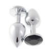 Picture of Falls Jewellery plug (0122) silver black diamond sudrabs