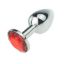 Attēls Falls Jewellery plug (0122) silver red diamond sarkans