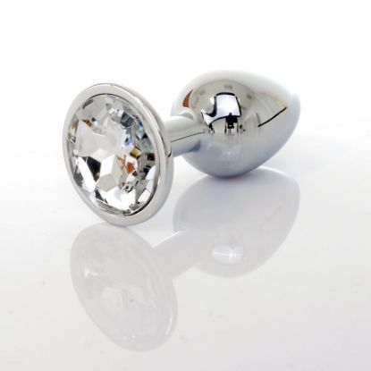 Изображение Фалоимитатор Jawellery plug (0122) silver diamond - прозрачный