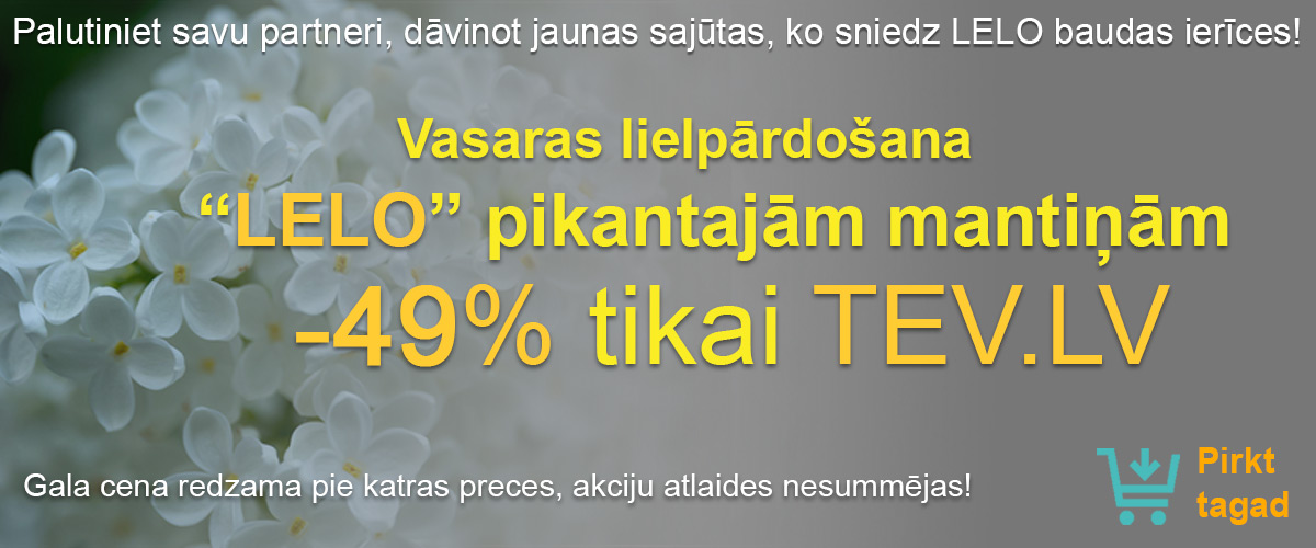 -49% atlaide visām LELO pikantajām seksa rotaļlietām! Izsmalcināta bauda un ES kvalitāte!
