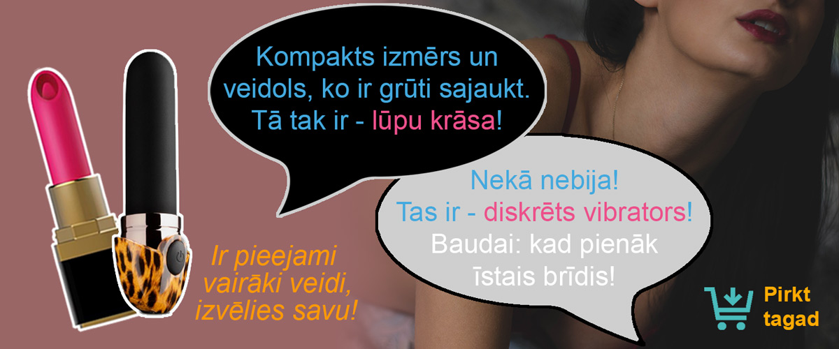 Kompakti vibratori lūpu krāsas veidolā